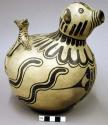 Pottery vessel, animal form.