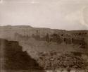 Panoramic shot of walls of ruined Pueblos