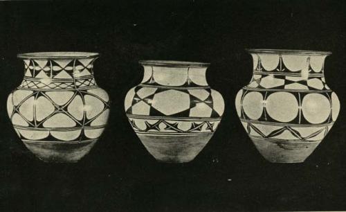 Modern water vessels from Santa Domingo, Pueblo