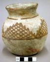 Jar, eccentric painted ware. mishongave. 13.3 x 15.5 cm.