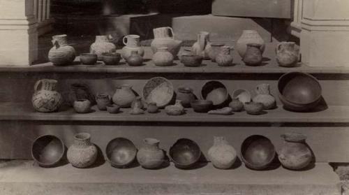 Collection of ceramic bowls and vessels