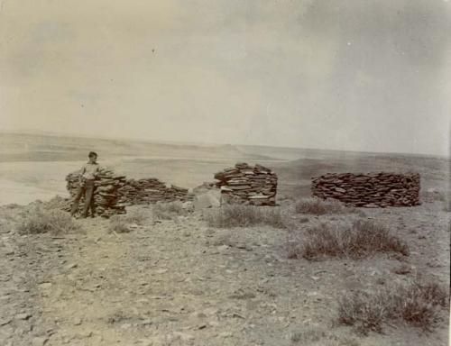 On Monument Point showing old round room with sharp cut door facing east