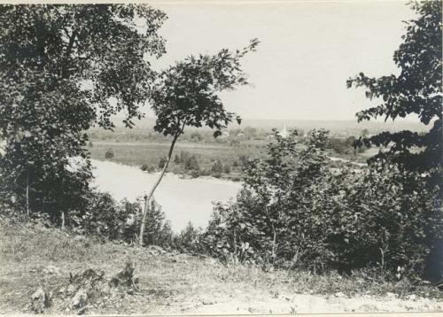 Cattarangus Creek and valley from double walled fort