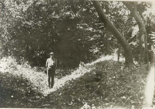 Wall and ditch of double walled fort