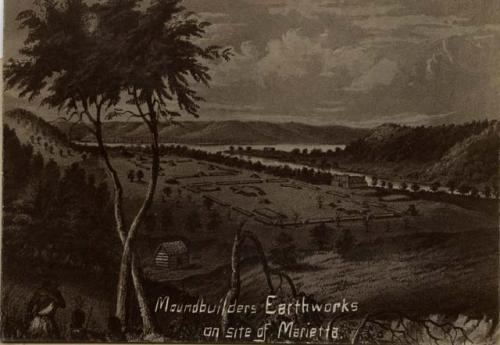 Illustration of earthworks on site of Marietta