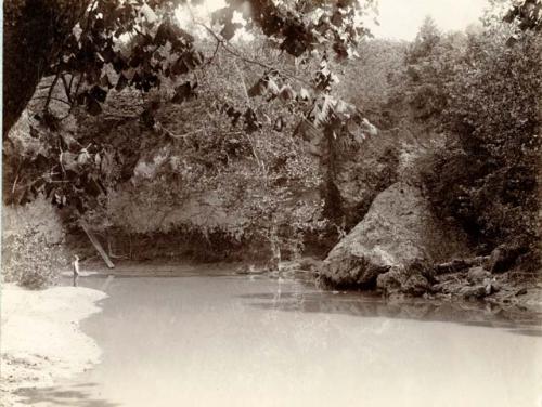 Scene in the creek below Fort Hill.