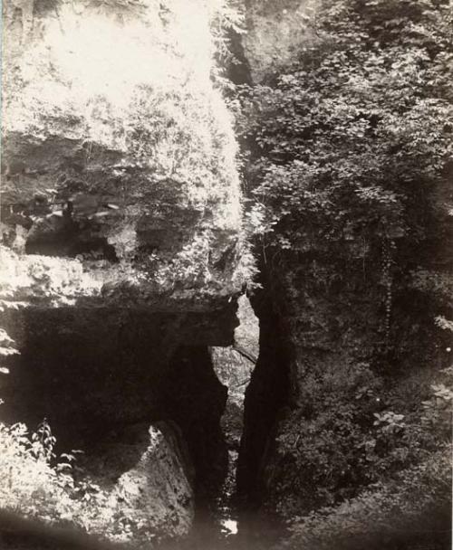 Cliff near the creek below Fort Hill.