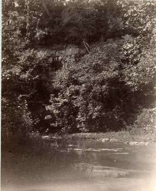 In the creek below Fort Hill.