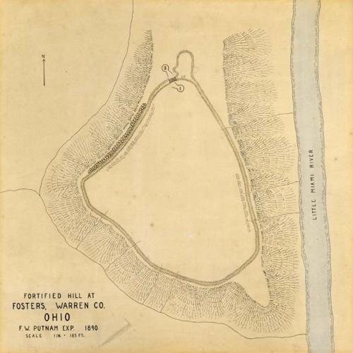 Plan of fortified hill at Fosters