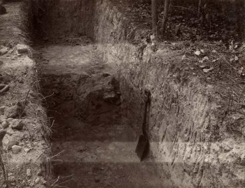 Trench with shovel