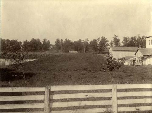 Mound in yard, Andersen.