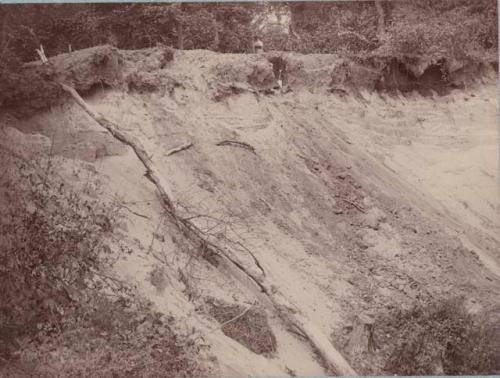 Ash pit and burial place. Taken from gravel pit looking north.