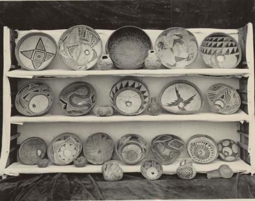 Mimbres pottery and cave artifacts collected by R.C. Eisele of Silver City