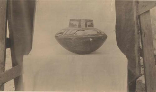Redware olla. Located in the New Mexico Museum