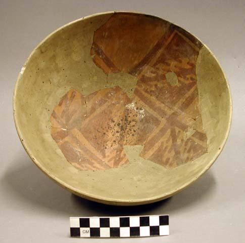 Decorated pottery bowl