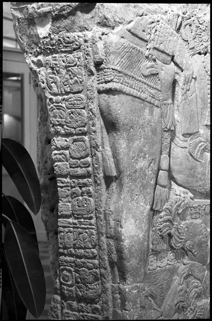 Left oblique view of Stela 12 from Piedras Negras