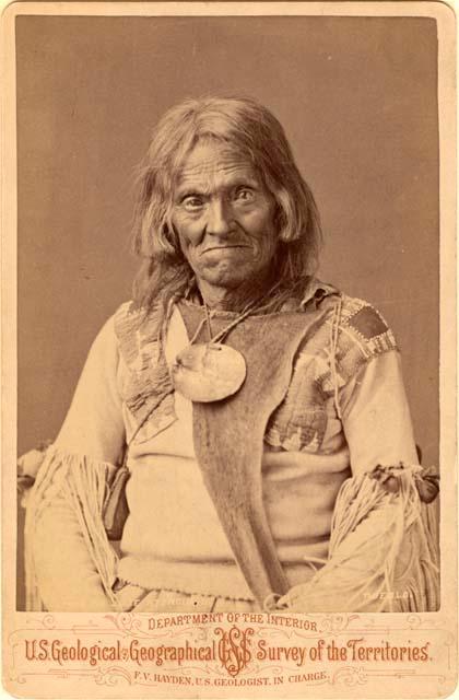 Cochiti man wearing fringed jacket