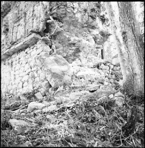 Northwest end of Structure 33 at Yaxchilan