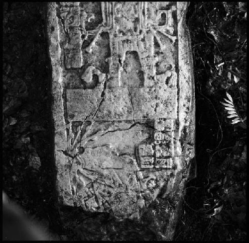 Lower front part of Stela 4 at Ixkun