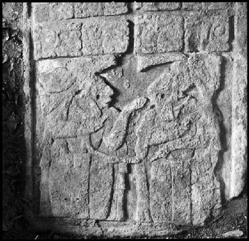 Lower step of Hieroglyphic Stairway 3 of Structure 44 at Yaxchilan