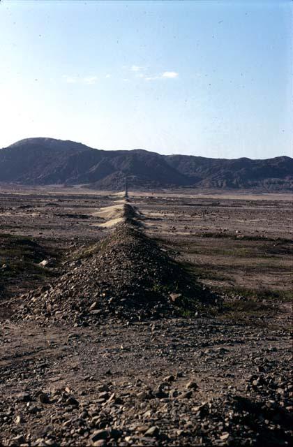 View along wall near. H1929 looking east,  Cupisnique site, Keatinge