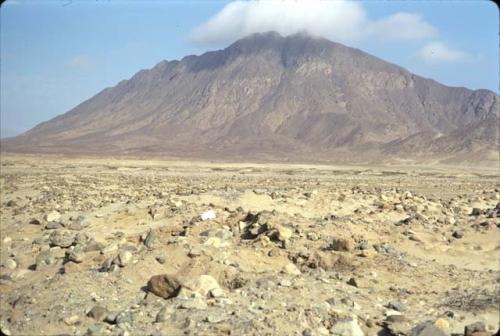 Structure 10 looking S at H1929,  Cupisnique site, Keatinge