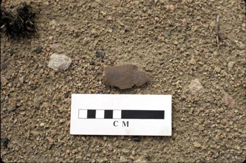 Lithic found near H1929,  Cupisnique site, Keatinge