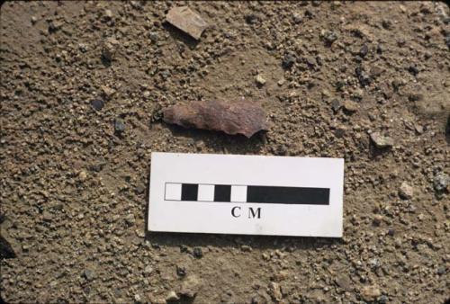 Lithic,  found near H1929,  Cupisnique site, Keatinge