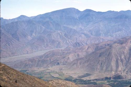 View of the Moche Valley from the side of Cerro Ramon