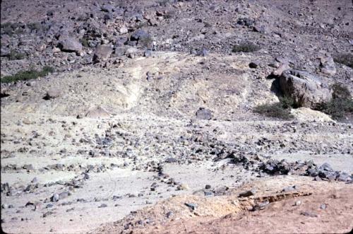 General view of terraces at site K3955, Falda Cerro Orejas