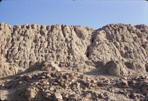 View of the top of the Huaca Santo Domingo, Moche Valley