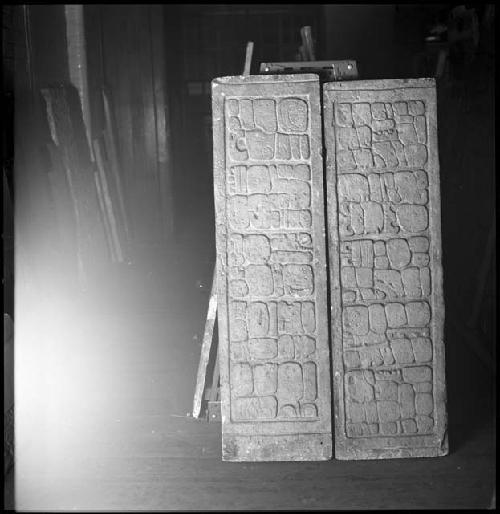 Casts of Monjas Lintels 3 and 4 at Chichen Itza