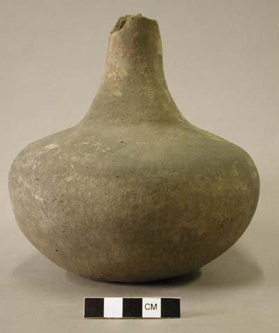 Ceramic vessel, long neck, broken at rim