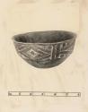 Small bowl from a burial with concentric parallelograms design