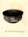 Bowl bearing weathered incised lines