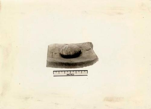 Metate and Mano from Culpepper farm, Hopkins Co., Texas