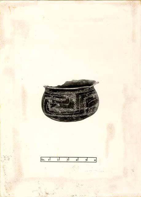 Jar with unusual terraced design from Culpepper Farm, Hopkins Co., Texas