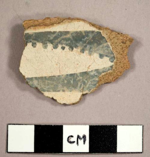 Black Mesa black on white potsherd