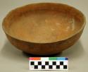 Plain red pottery bowl