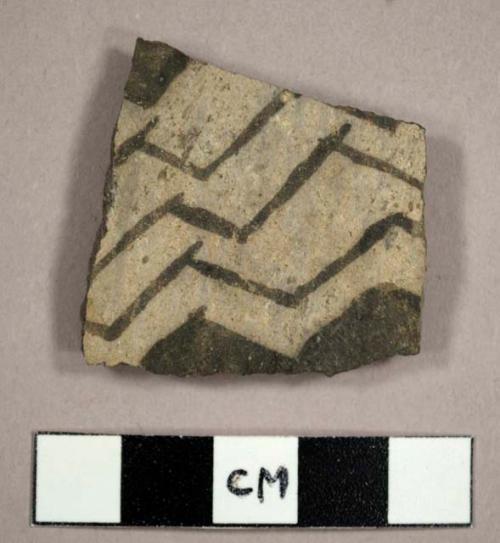 Kana-a black-on-white potsherd