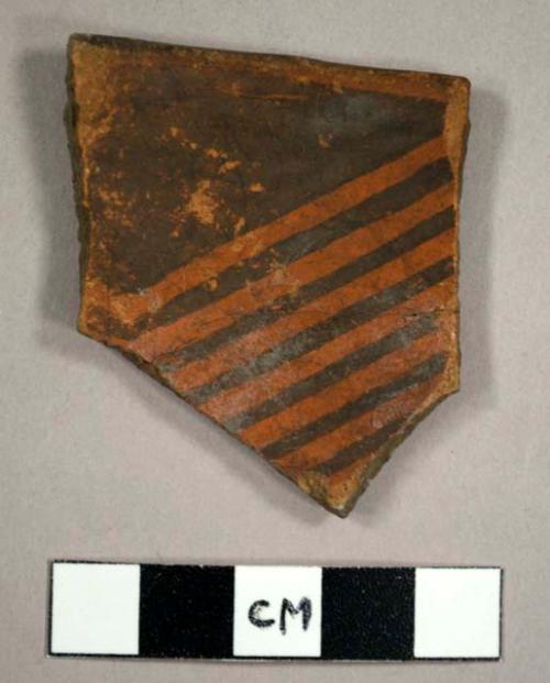 Deadmans black-on-red potsherd