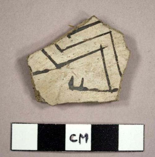 Kana a black-on-white potsherd