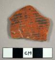 Tusayan black-on-red potsherd