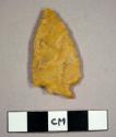 Stone, base fragment of projectile point, side-notched