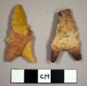 Stone projectile points, lanceolate