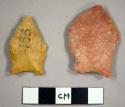 Stone projectile points, lanceolate