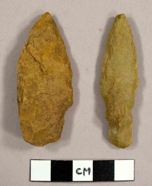 Stone projectile points, stemmed, spikes