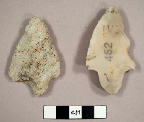 Stone projectile points, stemmed, Gary