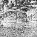 Detail of inscribed platform at Kabah