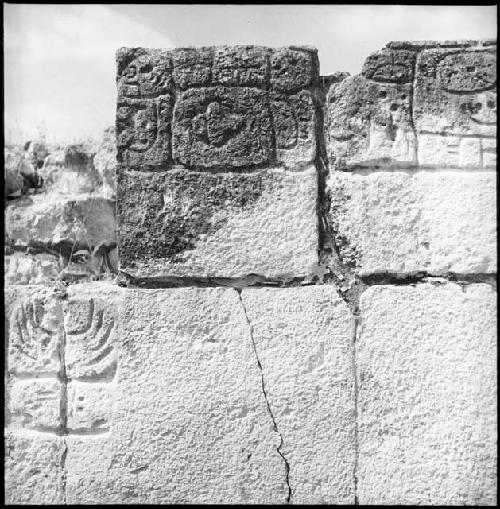 Detail of inscribed platform at Kabah